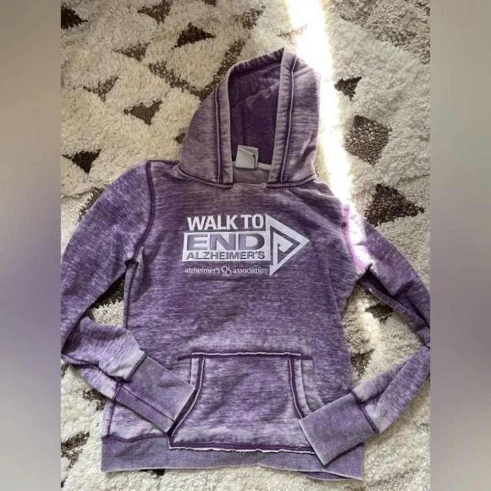 Large Hoodie  Zen Apparel Walk to End Alzheimers